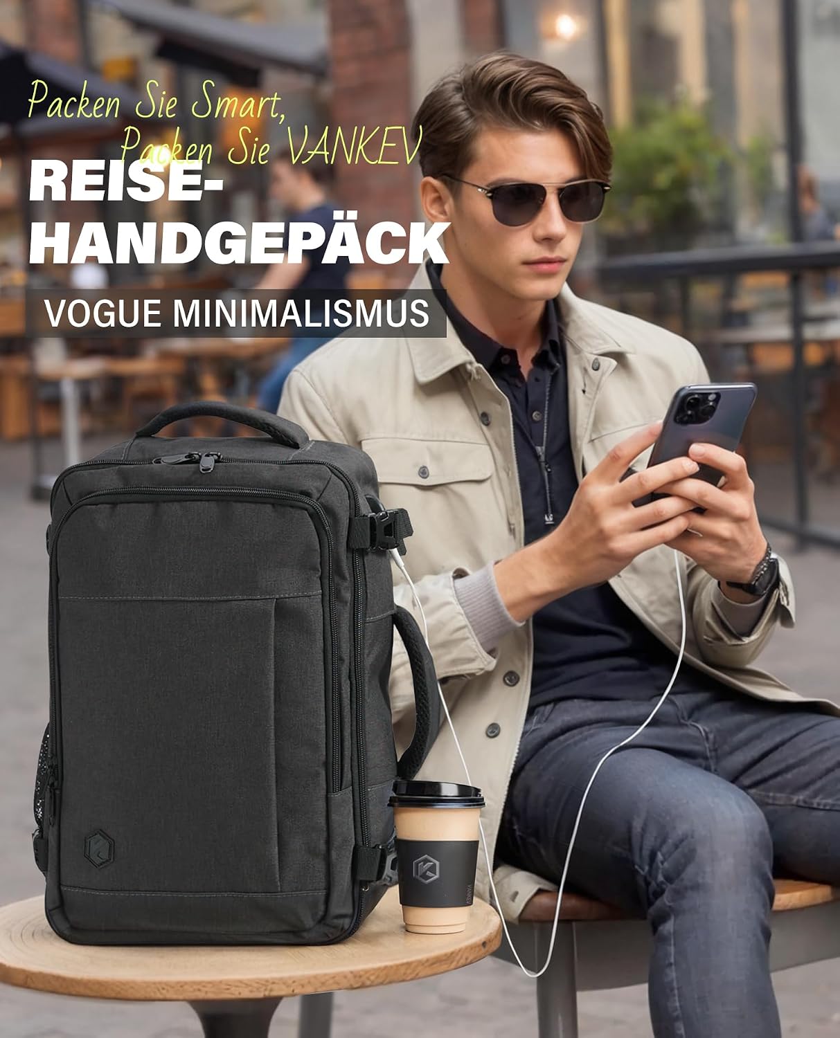 Thumbnail 1 de VANKEV Laptop-Rucksack 45x36x20 cm