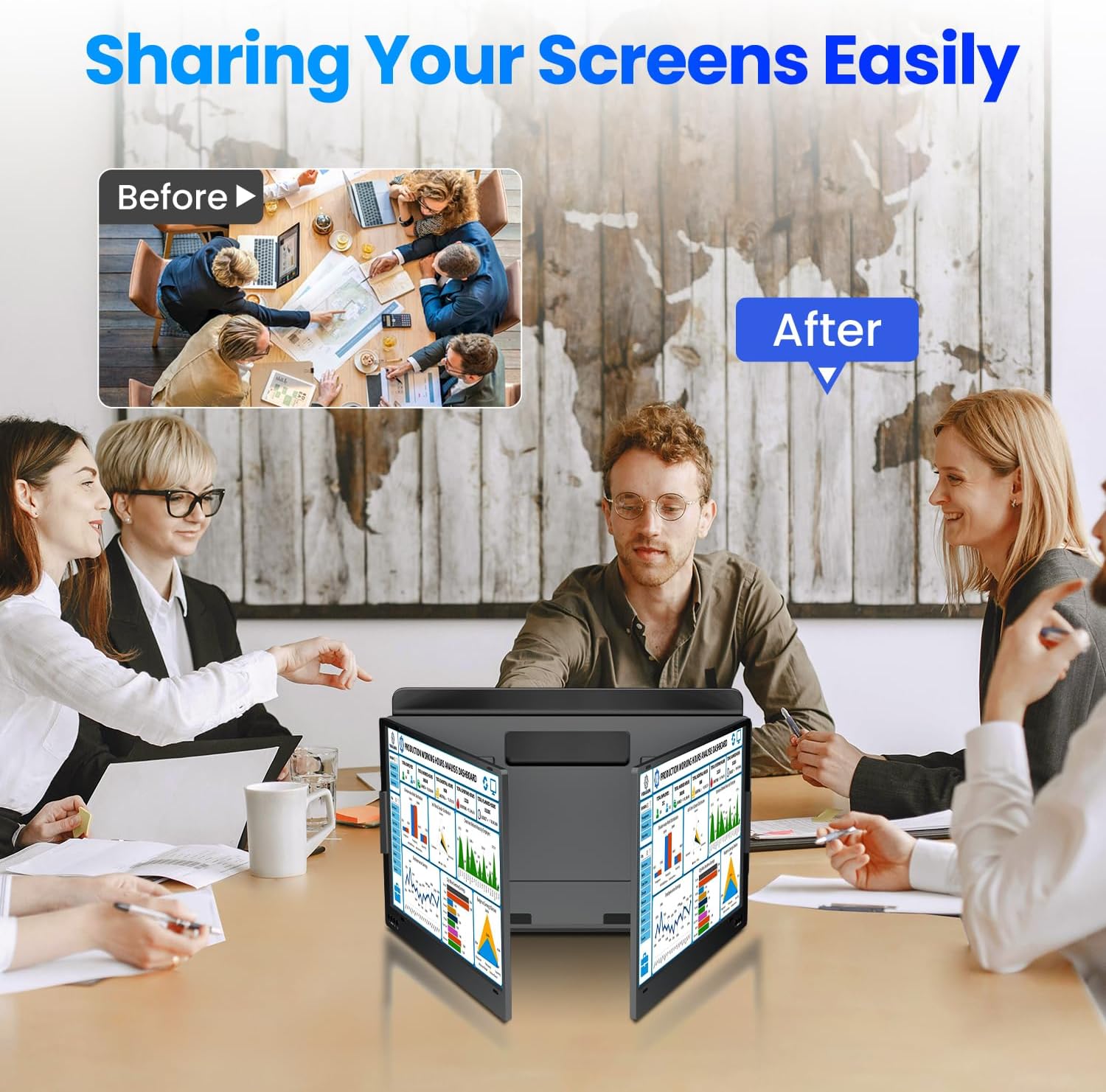 Thumbnail 6 de KPKUE 15.6" Laptop Screen Extender with Just One Cable: Triple Screen, FHD IPS, Portable Aluminium Design