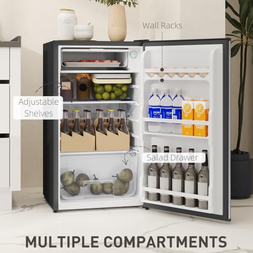 Thumbnail 4 de HOMCOM Under Counter Fridge 91L with 10L Chiller Box - Silver Tone