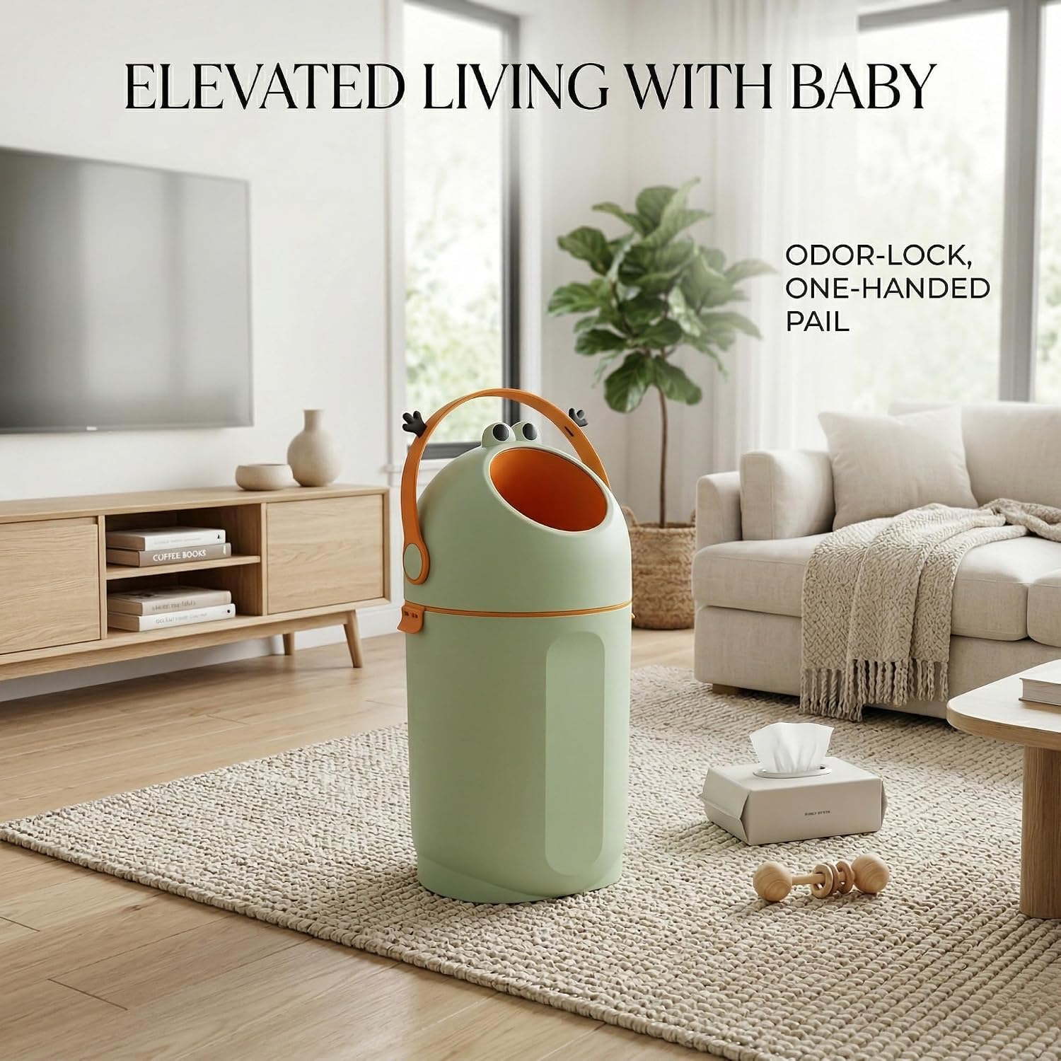 Thumbnail 6 de P@B PBell Diaper Pail, Grey, 15 L, Odour Lock, Any Standard Trash Bag