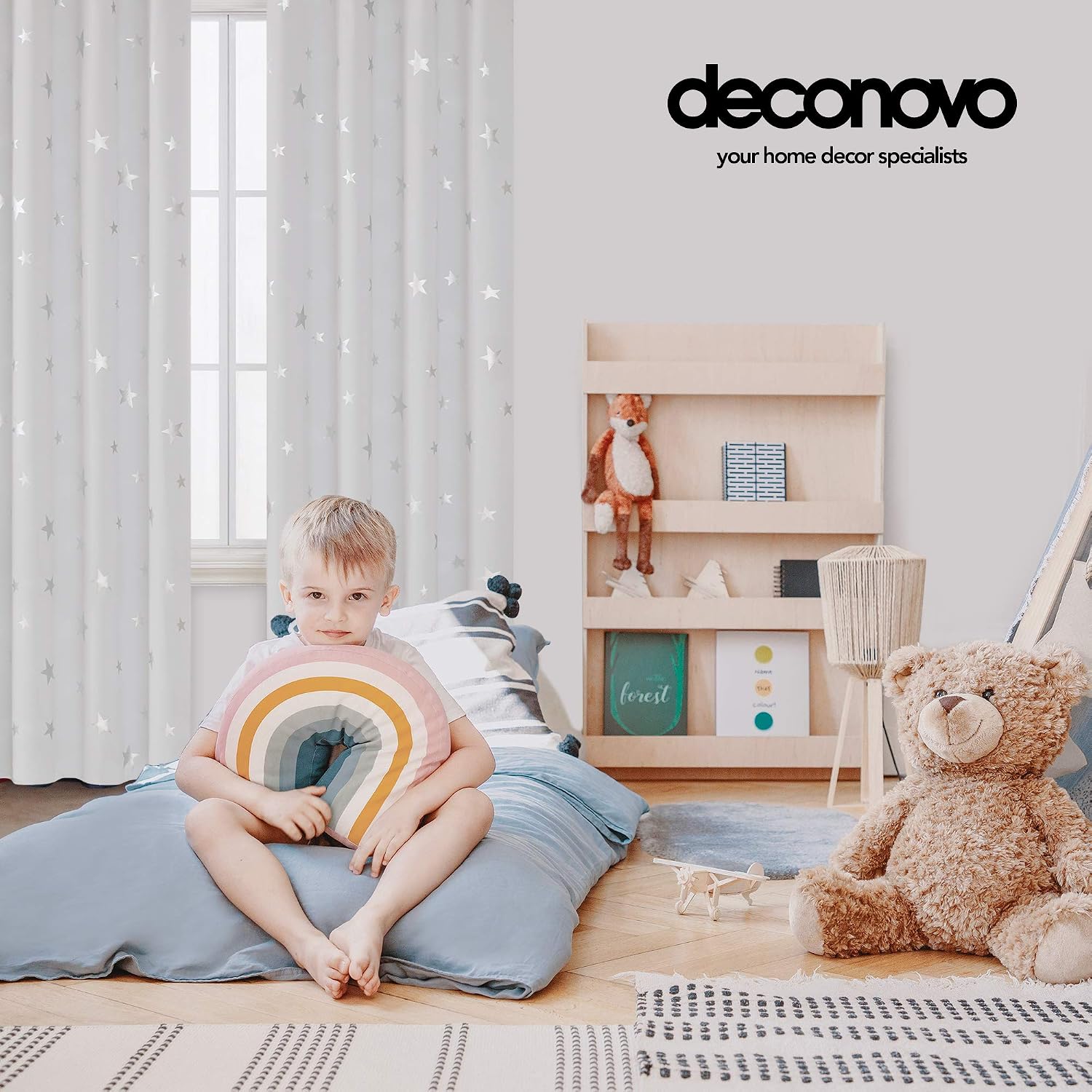 Detalle de Deconovo blackout curtains, 52 x 84 inches