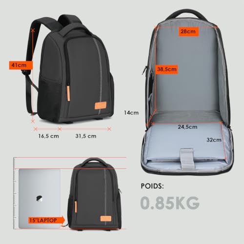 Thumbnail 6 de TARION Sac à Dos pour Appareil Photo 15L – léger, modulable et prêt pour la rue