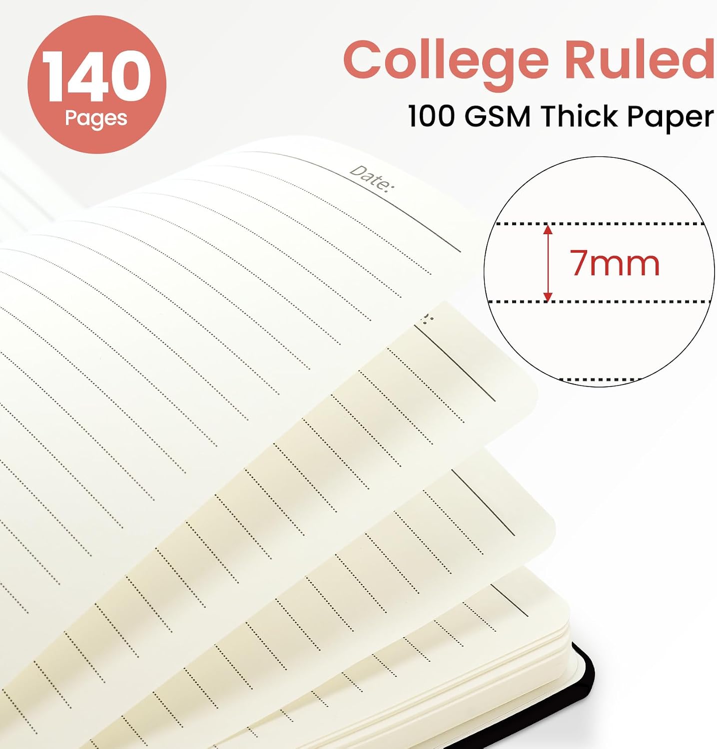 Detalle de ZOTIA Hardcover Notebook, 140 Pages