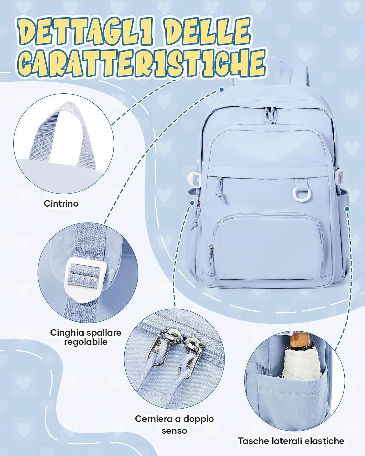 Thumbnail 3 de Pectodox Zaino Scuola Superiore Medio Ragazzo – Zaino Impermeabile 44 × 31 × 16 cm, 14'' PC, Multitasche