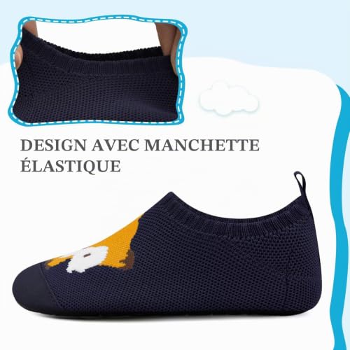 Thumbnail 7 de Kyopp Chaussons Enfant Garçon Fille Respirant Antidérapants en Tissu Doux