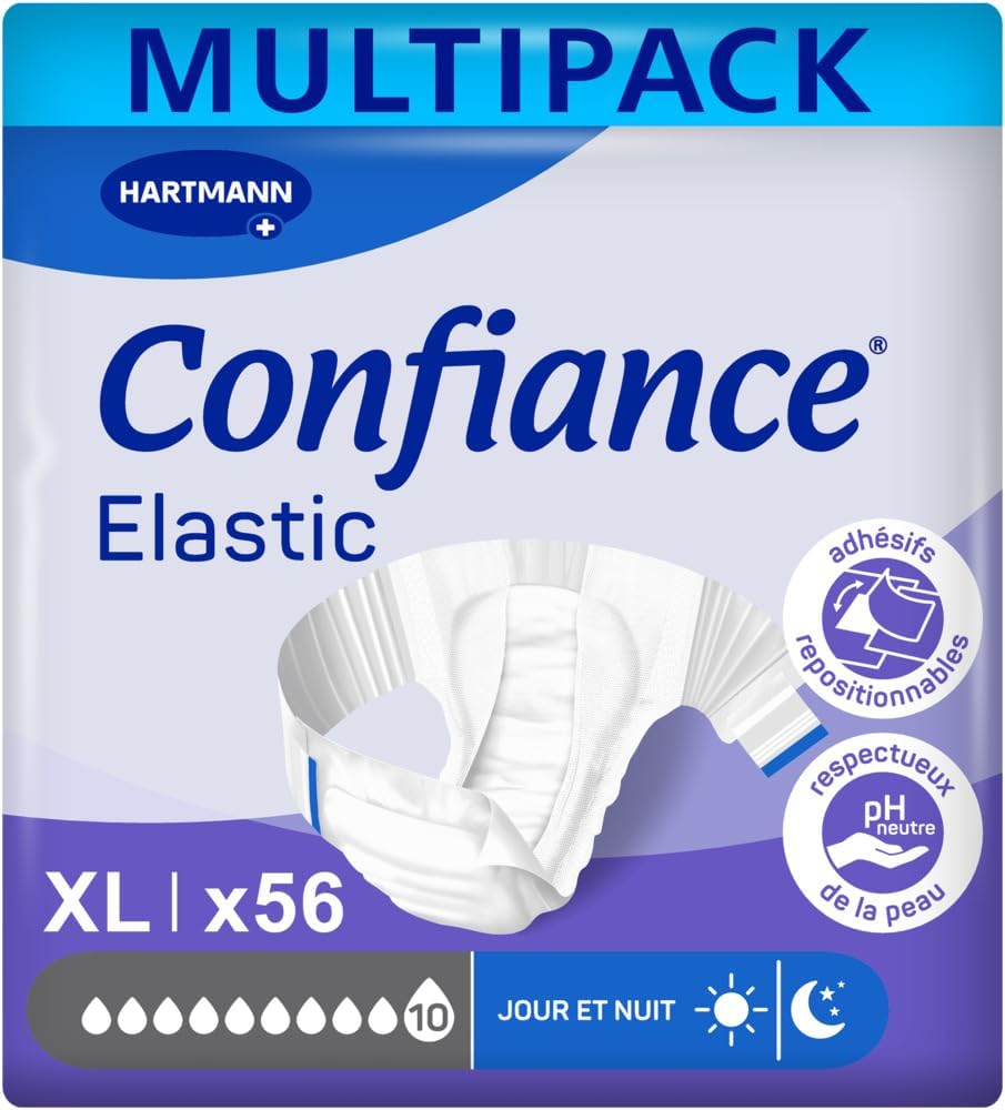 Thumbnail 5 de Confiance Elastic Changes Complets XL (14 unités) – niveau d’absorption 9 gouttes pour fuites urinaires importantes