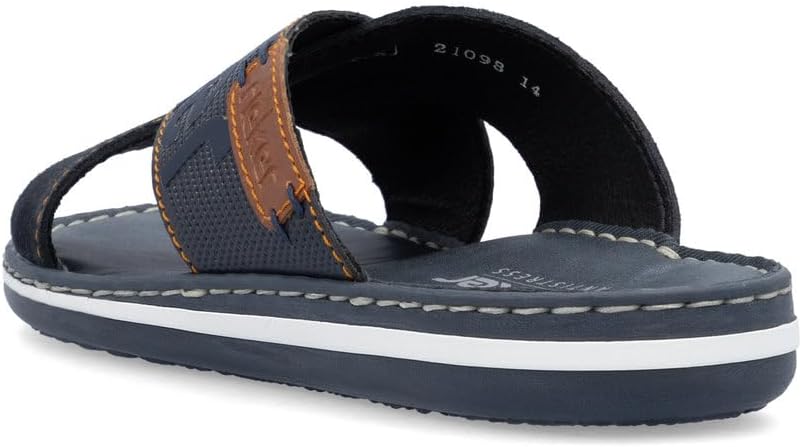 Detalle 2 de Rieker Herren Pantoletten 21098 – bequeme Slipper mit normaler Weite (G)