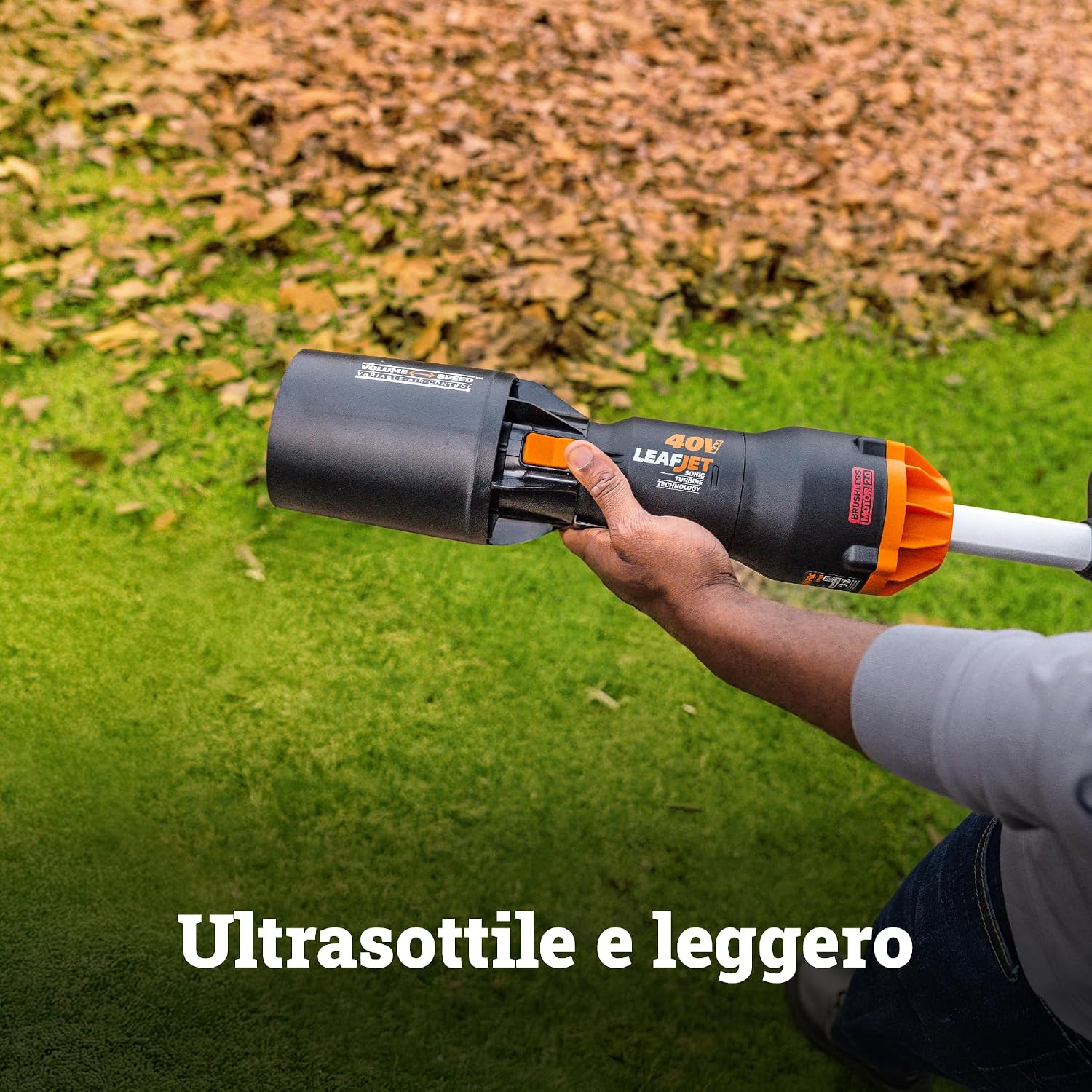 Thumbnail 5 de WORX Nitro WG585E soffiatore a batteria 40 V max (2×20 V) brushless con 2 batterie da 4 Ah e caricatore doppio