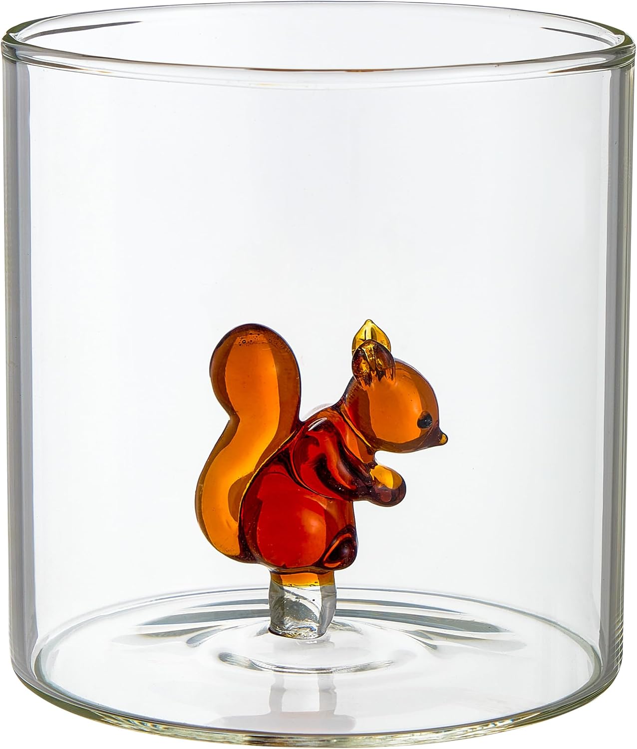 Detalle 2 de Baroni Home Set da 6 bicchieri in vetro borosilicato da 32 cl con animali, lavabili in lavastoviglie