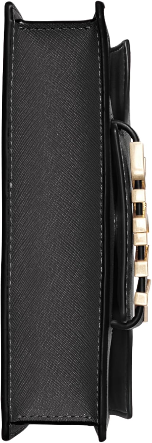 Thumbnail 3 de DKNY Portafoglio Avril in pelle da donna con pochette a corda nero/oro