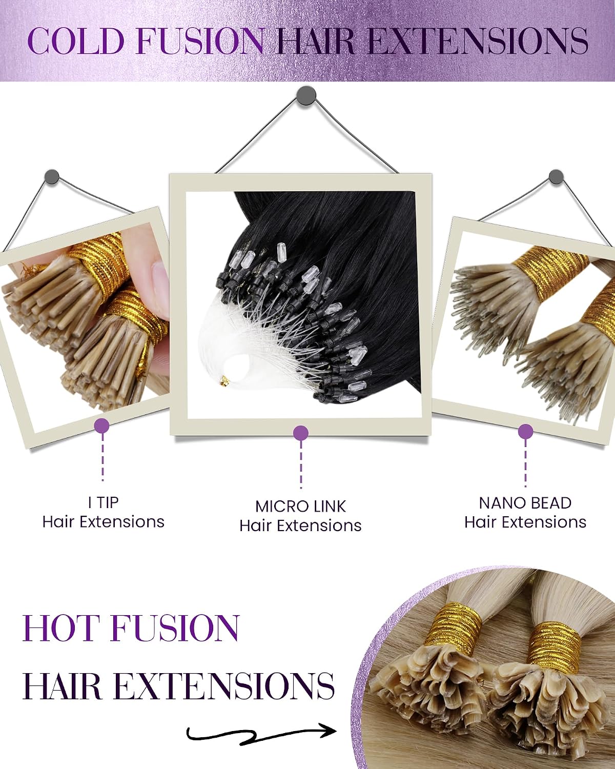 Thumbnail 6 de LaaVoo micro beads hair extensions 14 inch
