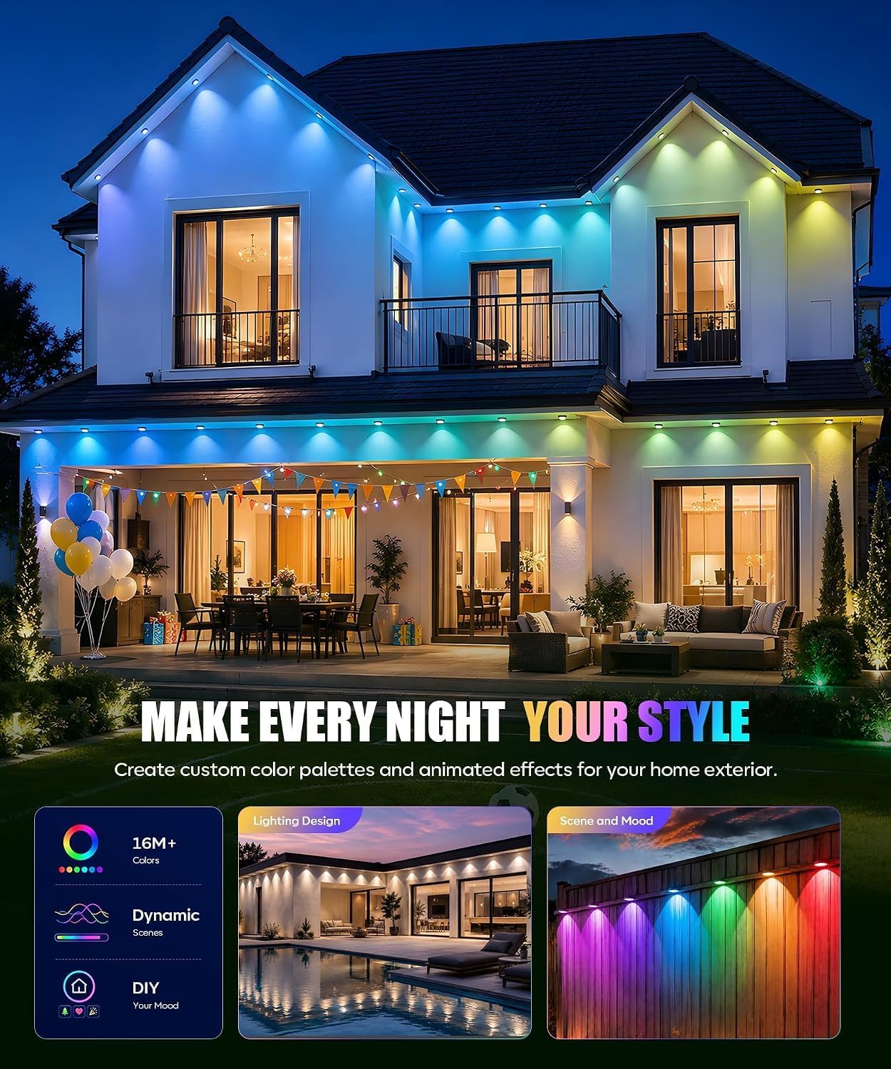 Detalle de Permanent Outdoor Lights 200FT