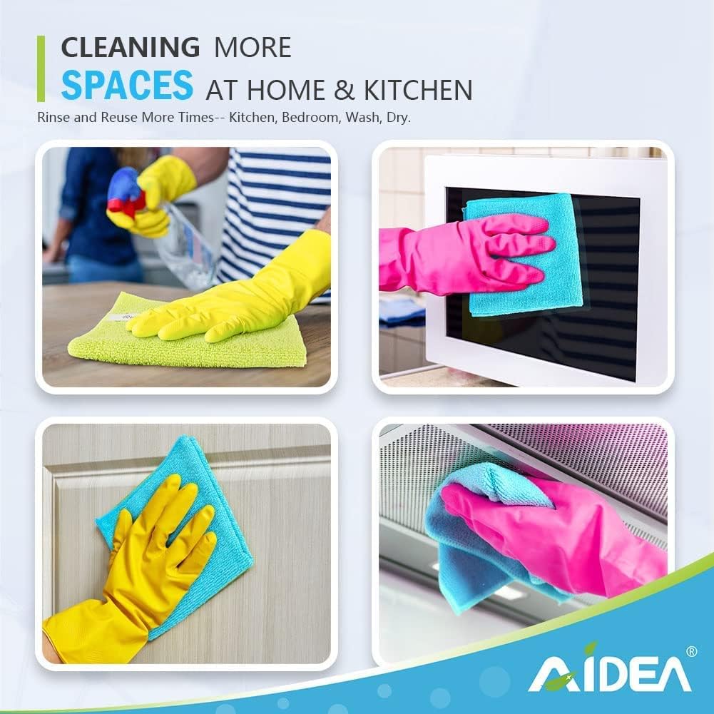Thumbnail 6 de AIDEA Microfibre Cleaning Cloths Pack of 50 – Non‑abrasive, Lint‑Free, 30 x 40 cm