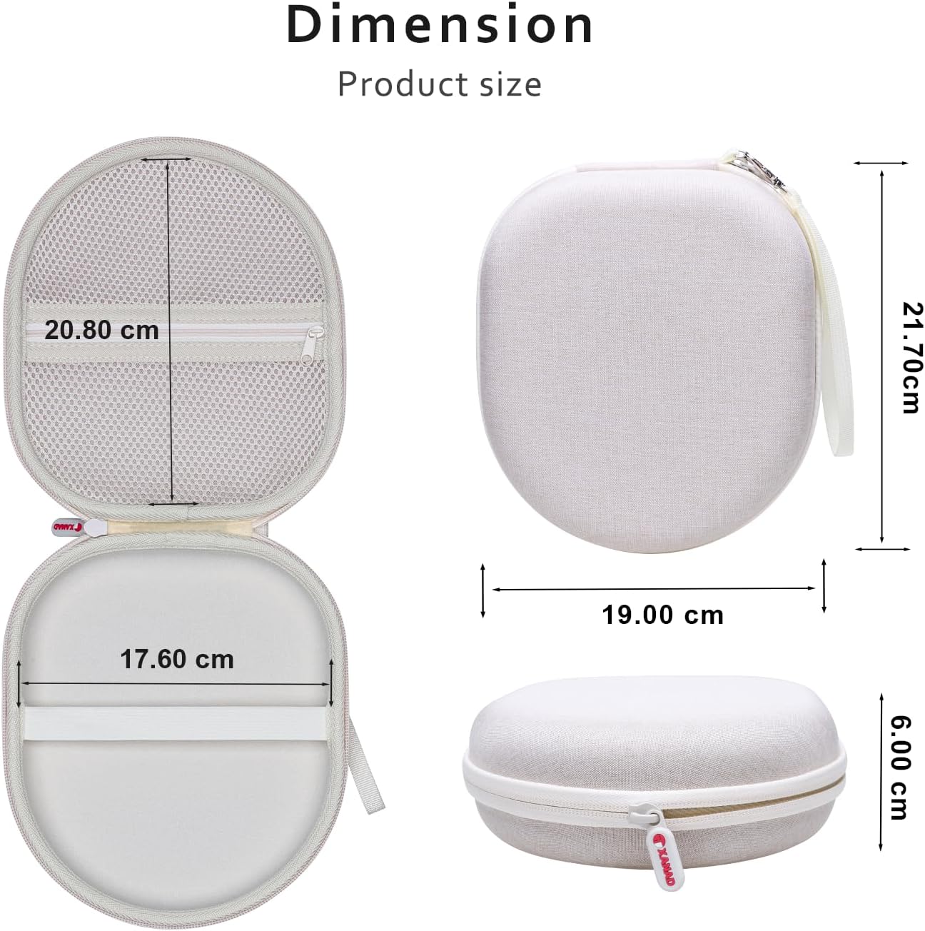 Thumbnail 2 de XANAD Kopfhörer Tasche – Universelle EVA‑Hülle für JBL Tune 530BT … 660BTNC, Sony, Soundcore, Weiß