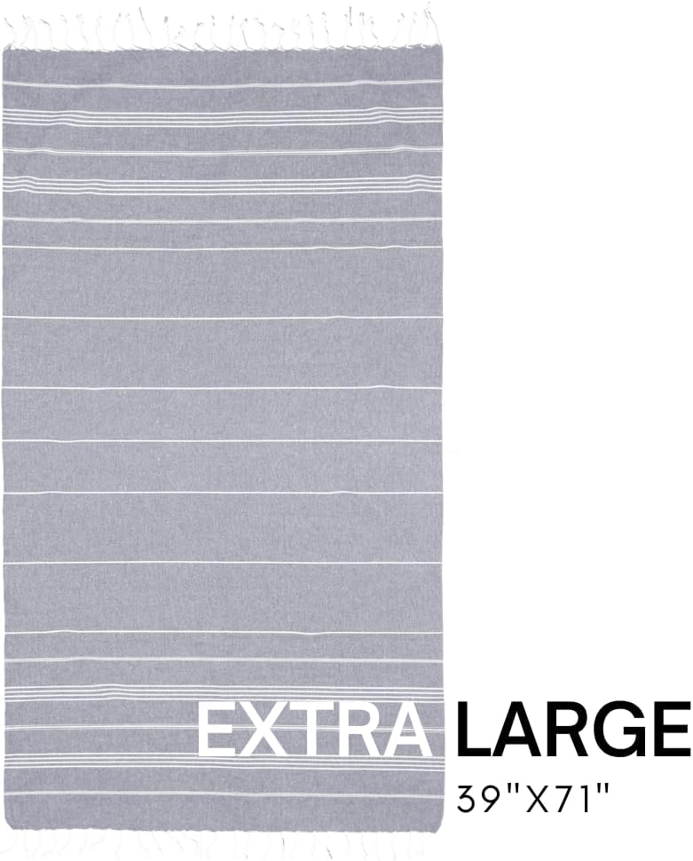Detalle 2 de Bay Laurel Turkish Beach Towel with Travel Bag (39 x 71) – Quick-Dry, Sand-Free, Large & Lightweight