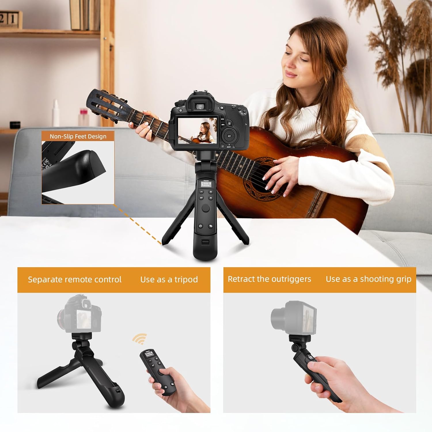 Thumbnail 1 de Canon Wireless Shooting Grip with Shutter Remote: Mini Tripod for G7 X III and More