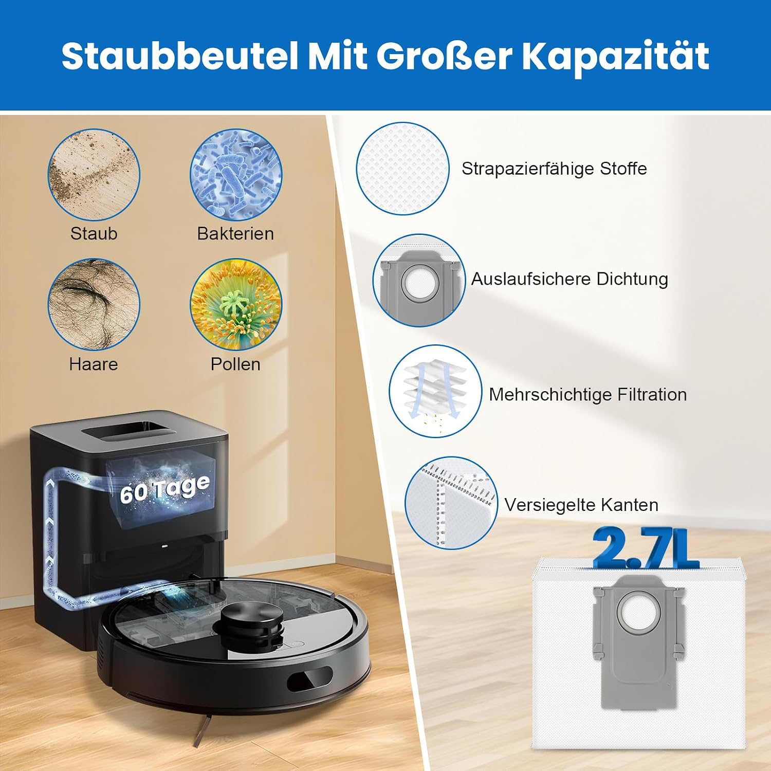 Thumbnail 4 de 21 Stück Zubehörset für Roborock Q7 L5+