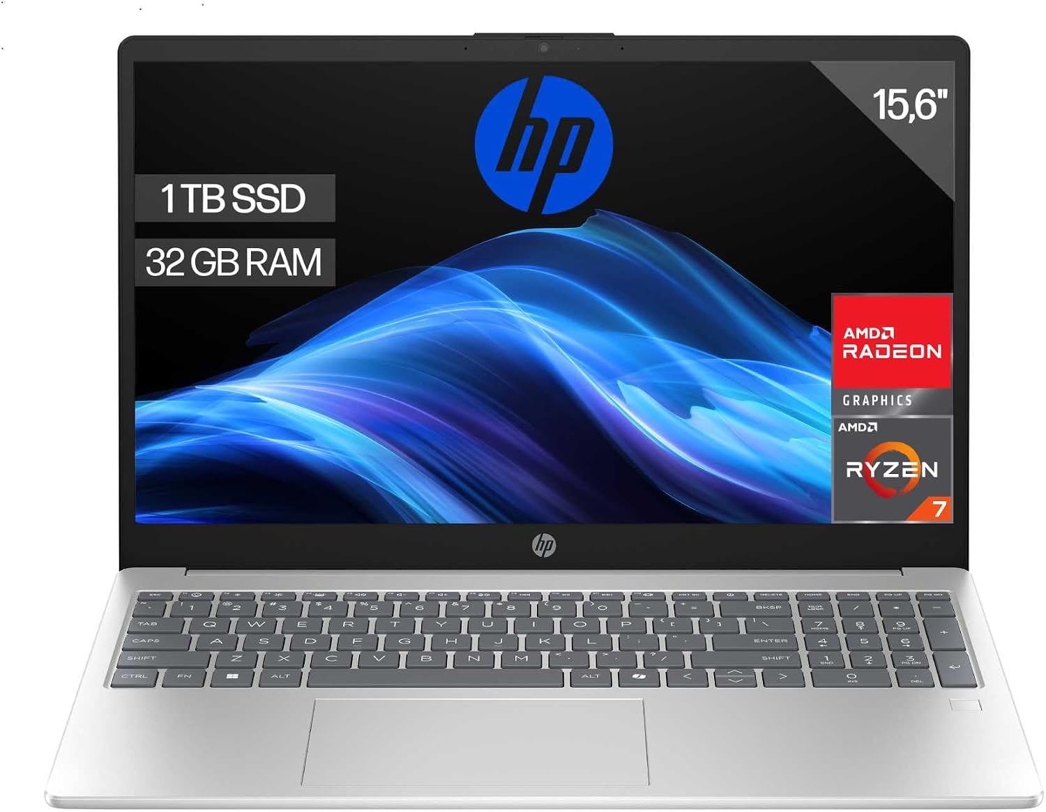 Detalle de HP 15-fc0240ns portátil 15.6 FHD Ryzen 7 32 GB 1 TB