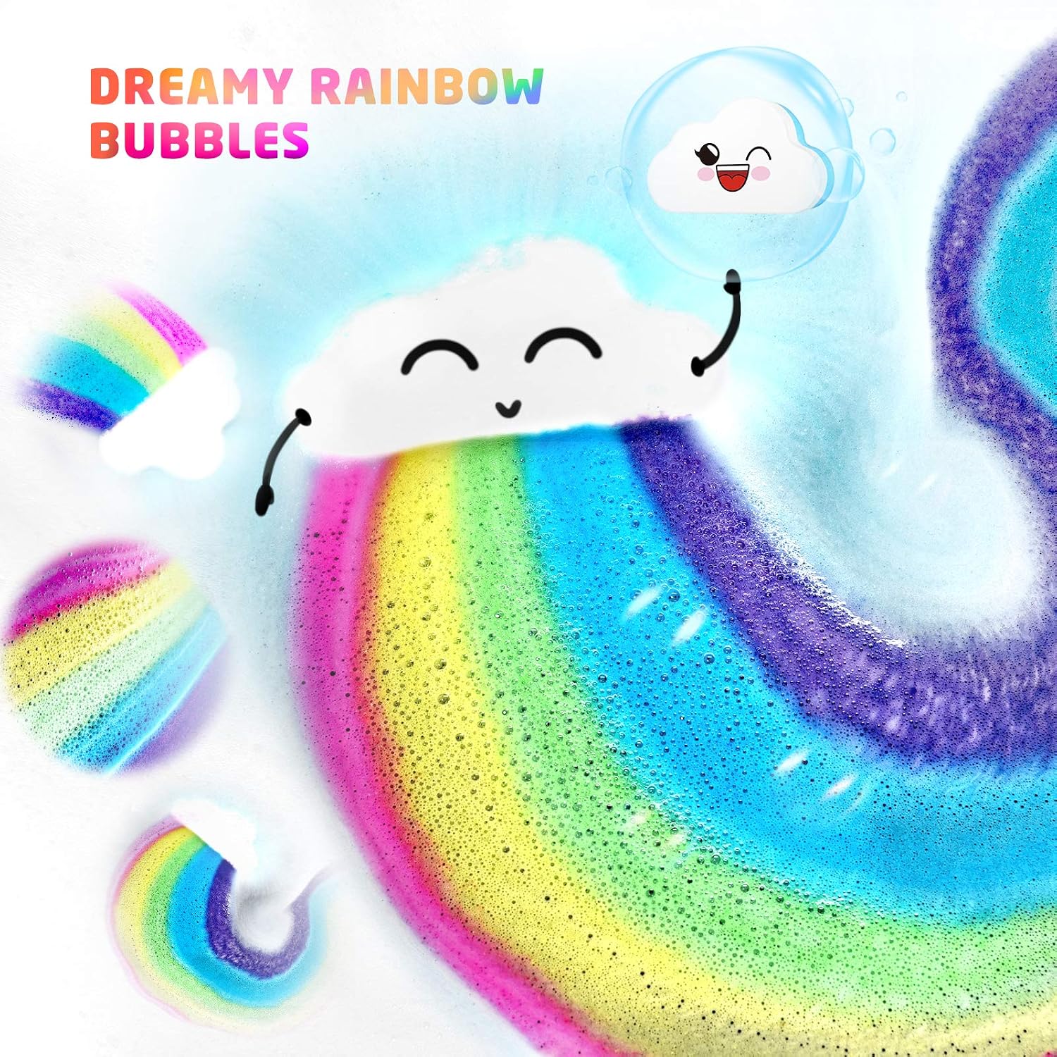 Detalle 2 de Elfinbay Rainbow Cloud Bath Bomb Gift Set