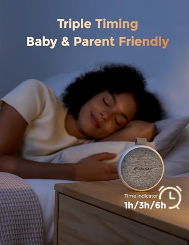 Detalle de Momcozy WN06 White Noise Machine Baby mit Nachtlicht – Grau