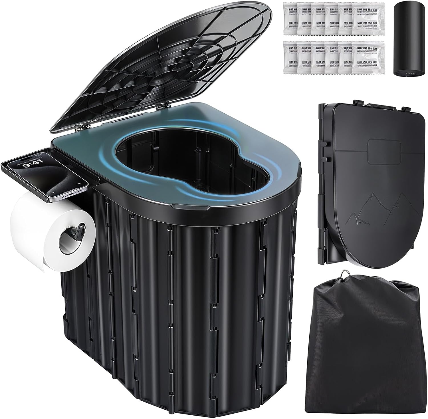 Detalle de Portable Toilet Foldable 450 lb capacity 🚽