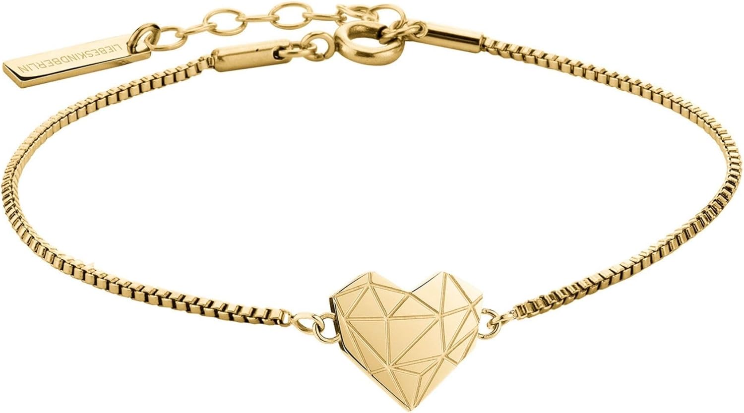 Detalle de LIEBESKIND BERLIN Herz-Armband für Damen aus Edelstahl – mit Herzanhänger