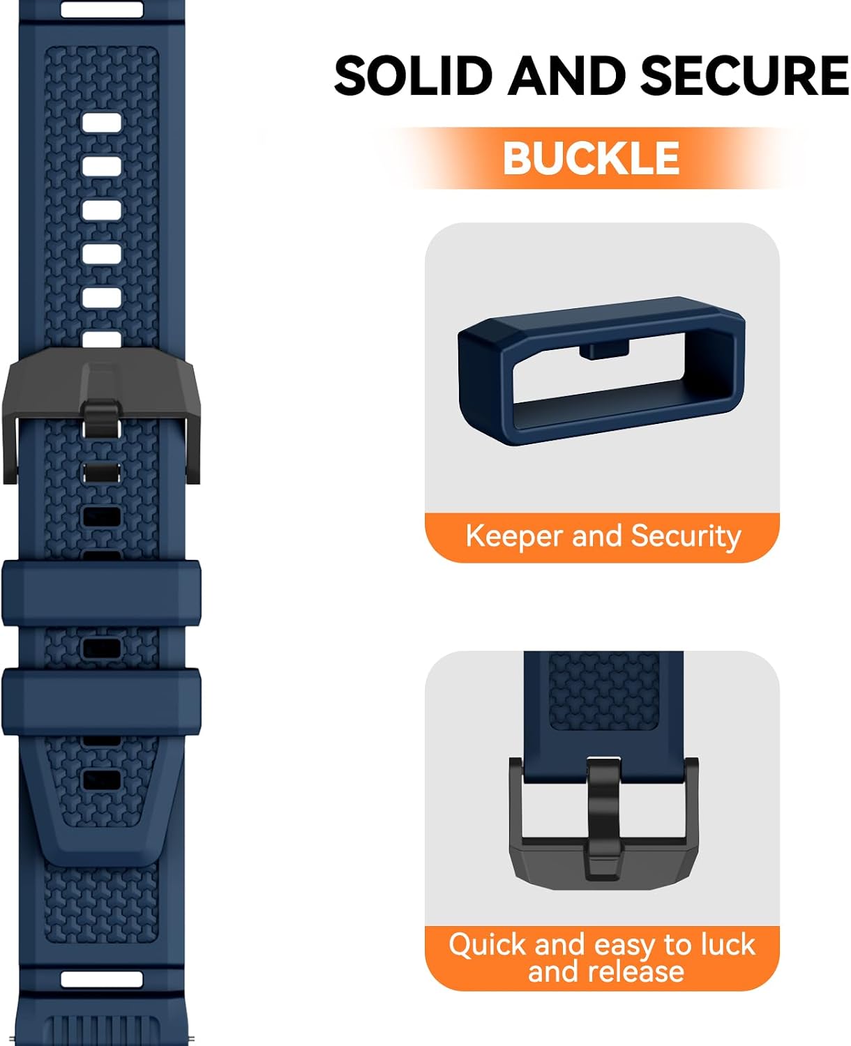 Thumbnail 4 de OVERATEP 24 mm Silicone Strap for Garmin Venu X1