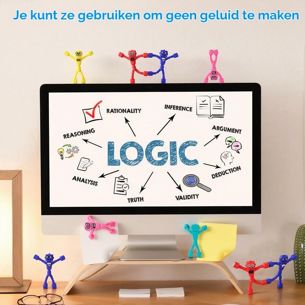 Thumbnail 4 de AUAUY 5797831 magnetische robotfiguren, set van 10 kleurrijke koelkastmagneten