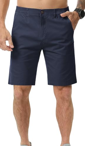 Detalle de Zetieny Men’s 7”/9” Chino Shorts – Casual Elasticated Waist with 4 Pockets
