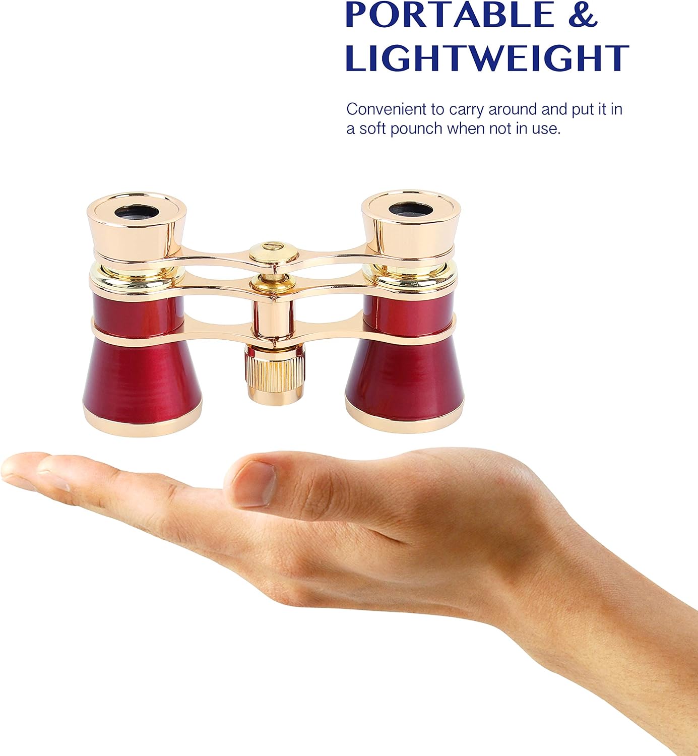 Detalle de Aomekie Theatre Opera Glasses Binoculars 3X25 (Red) with Chain