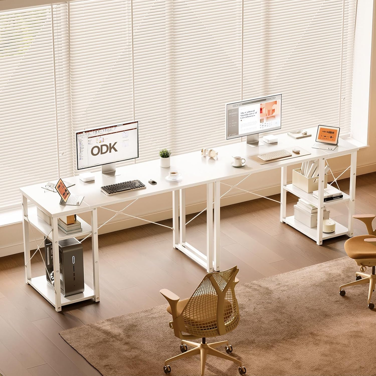 Thumbnail 6 de ODK B04021201012 bureau 120 x 48 cm, wit, met omkeerbare planken