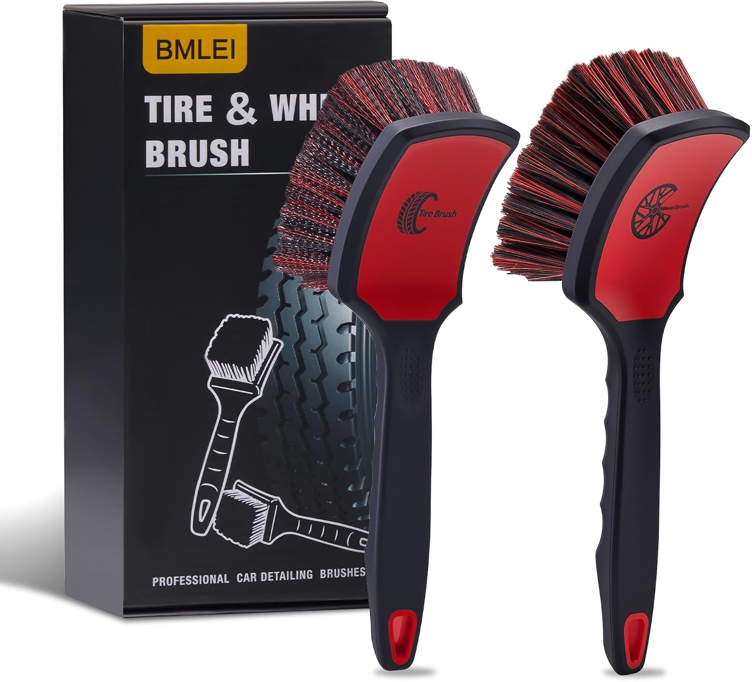 Detalle de BMLEI Wheel and Tire Brush Set, 2-Pack