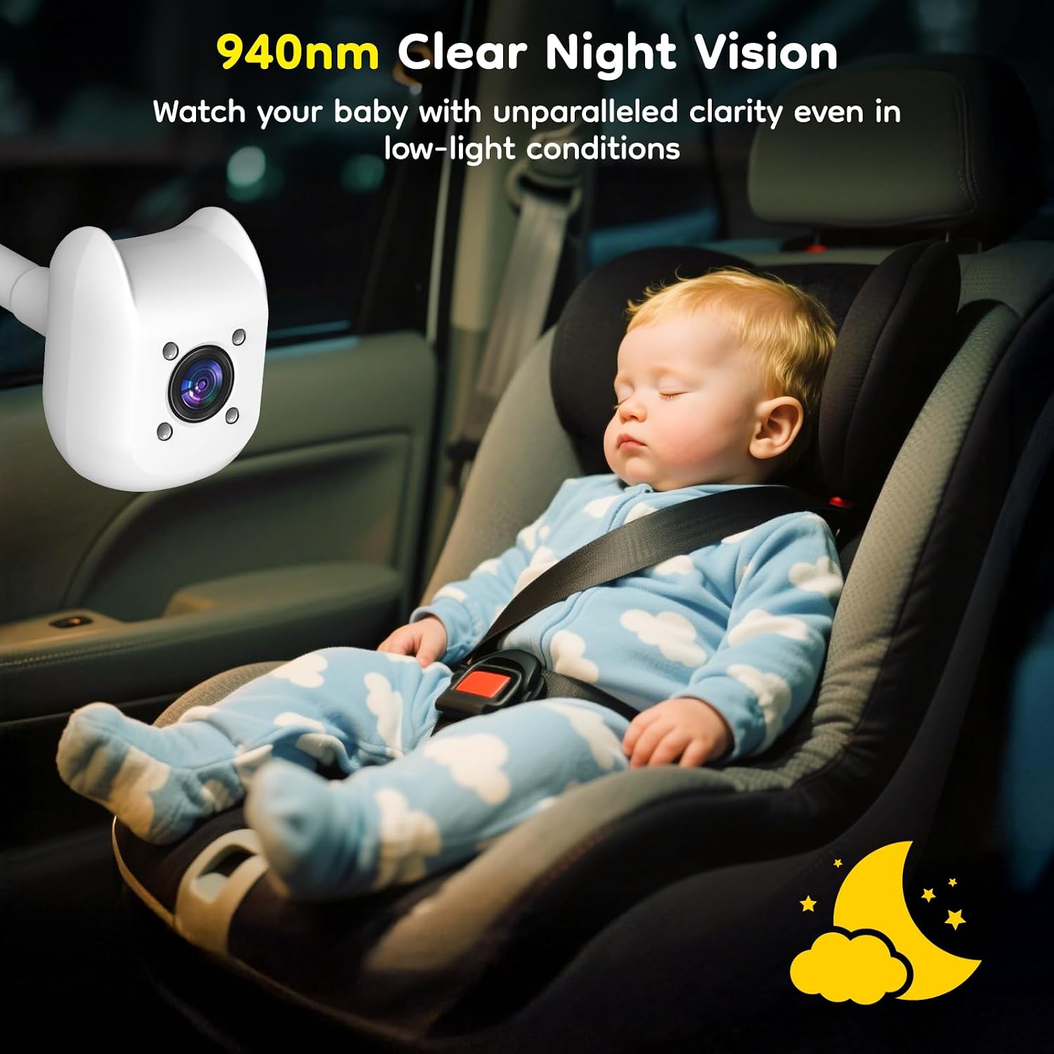 Thumbnail 1 de ELECROW 2-Kids Baby Car Camera for Seat with 6.86 Inch Ultrawide Display