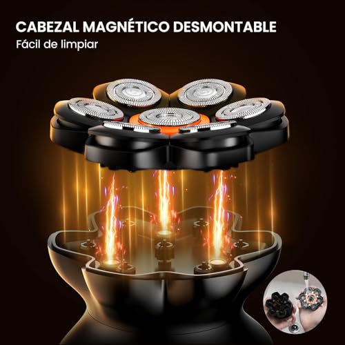 Thumbnail 2 de MAXGROOM Afeitadora Cabeza Hombre: 7 cabezales, impermeable IPX6 y uso en seco o húmedo