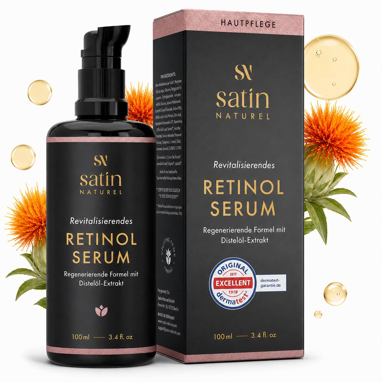 Detalle de Satin Naturel Retinol Serum 100 ml