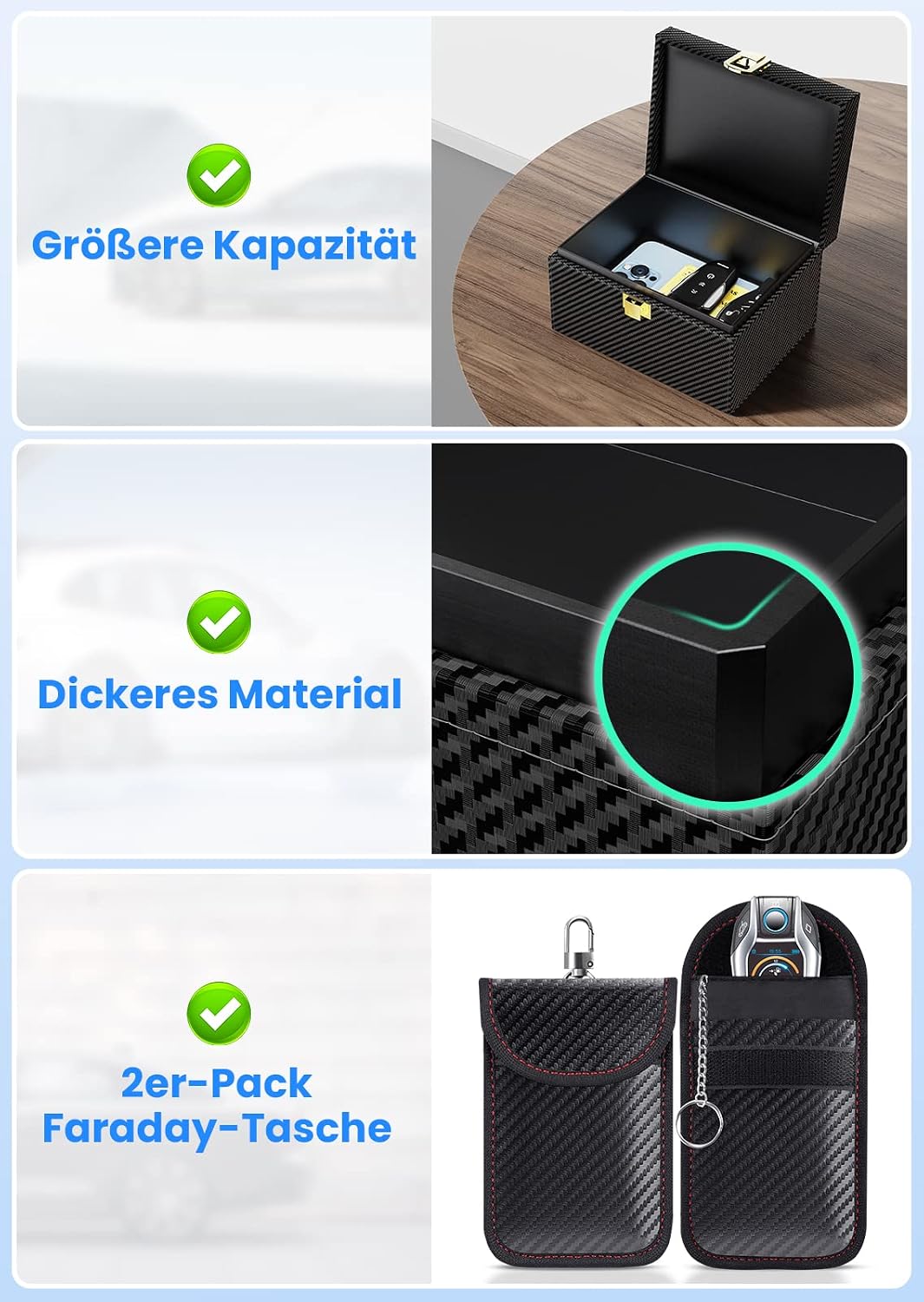 Detalle 2 de lanpard Keyless Go Schutz 2er Pack đ