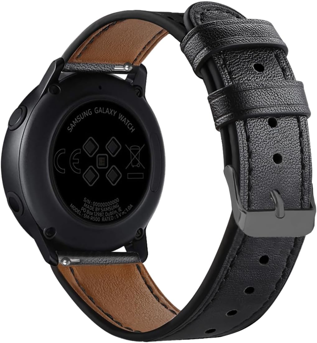 Detalle 2 de Bracelet cuir 18 mm pour Huawei Watch GT6/GT5/GT4 41 mm (remplacement) avec boucle inox
