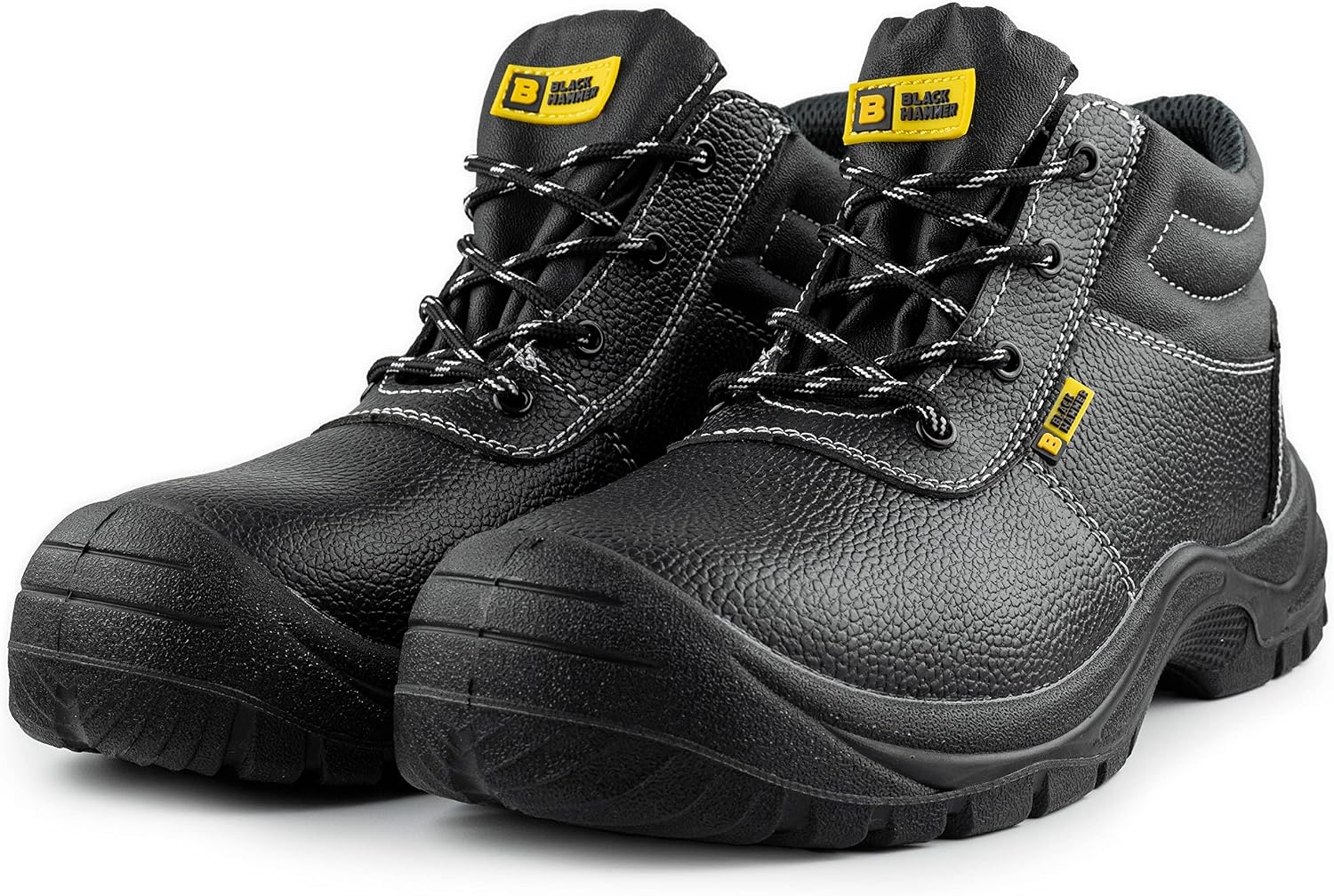 Thumbnail 6 de BLACK HAMMER Sicherheitsstiefel Herren – Leder, Stahlkappe, S3 SRC, Schwarz
