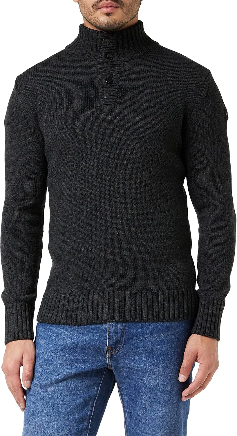 Thumbnail 1 de Schott NYC Pull homme Ref 51238 Naturel (beige) : jersey style camionneur