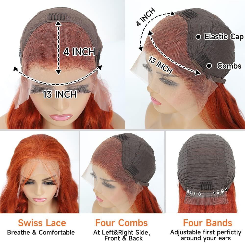 Thumbnail 2 de QZOQZO Ginger Lace Front Wigs: 13x4 HD Lace, Body Wave, 30 inch, Glueless, Pre-Plucked