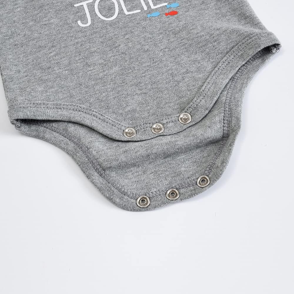 Detalle de Wocharm 3-Pack Long Sleeve Cotton Baby Bodysuit Vests (3–24 months)