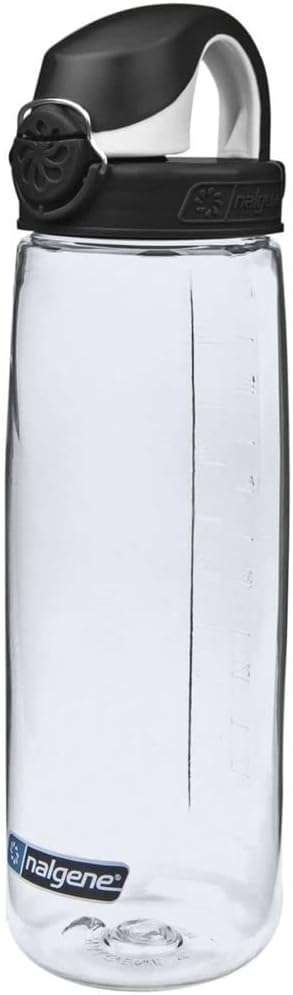 Detalle de Nalgene REL078792 On The Fly 24 oz Lock-Top Water Bottle, Clear/Black