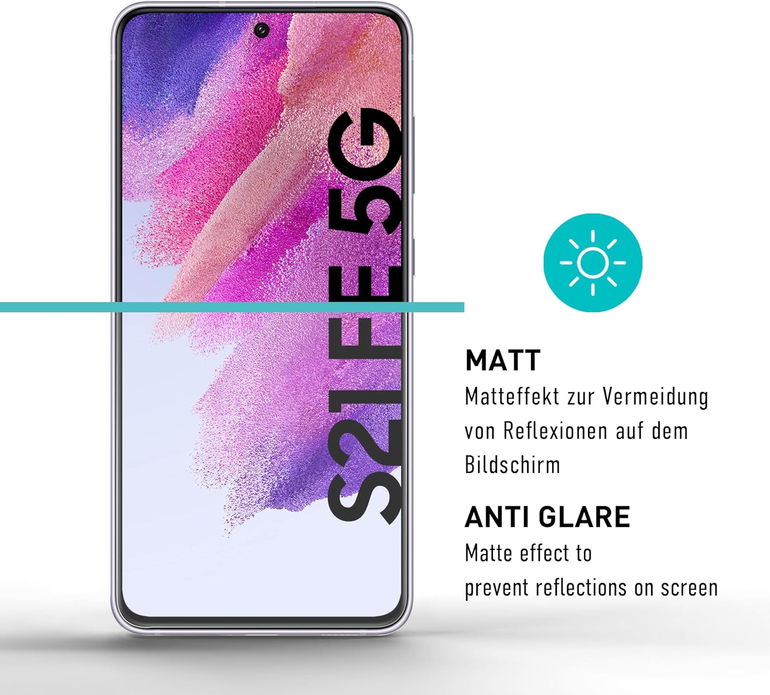 Thumbnail 2 de SmarTect Matte TPU Screen Protector for Samsung Galaxy S21 FE, 2-Pack