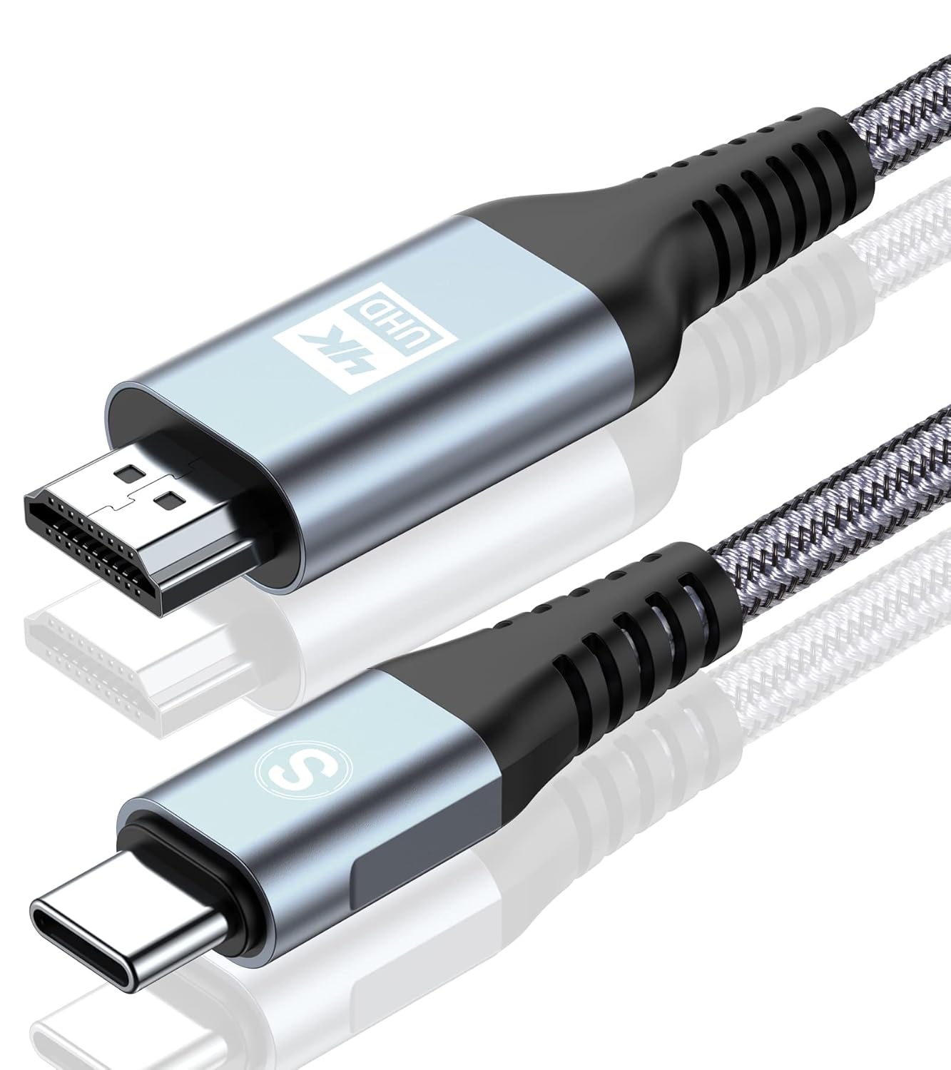 Thumbnail 6 de Sweguard 4K HDMI Kabel 15 Meter – HDMI 2.0 zu HDMI 2.0, 4K@60Hz, 18 Gbit/s, Nylon-Geflecht, vergoldete Anschlüsse mit Ethernet/ARC