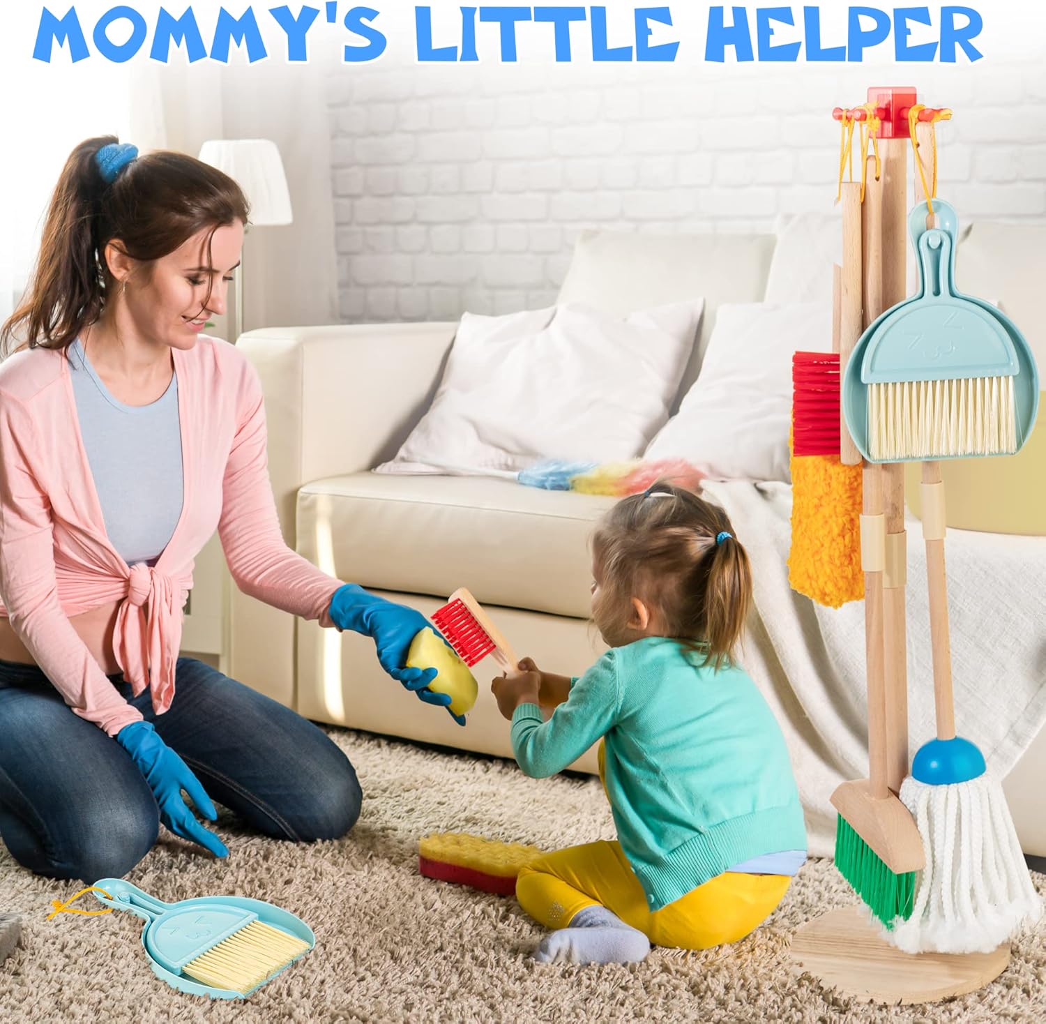 Thumbnail 4 de Wooden Kids Cleaning Set 8 Pieces 🧹
