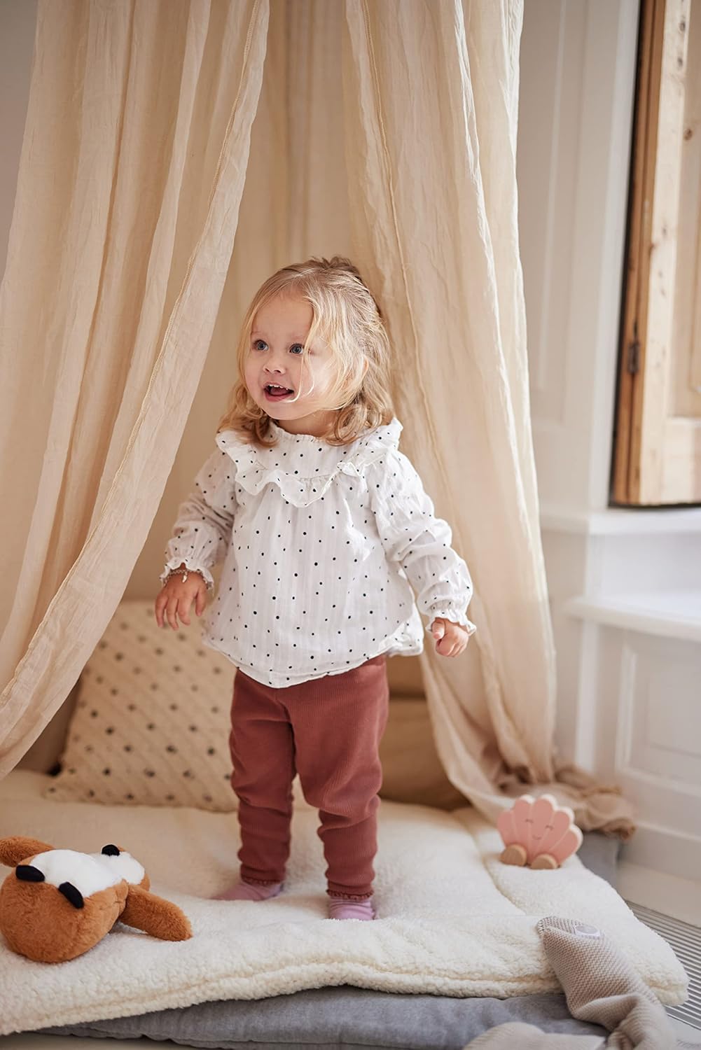Thumbnail 2 de Jollein Baldachin Vintage Nougat (245 cm) – Betthimmel für Babybett, Beige