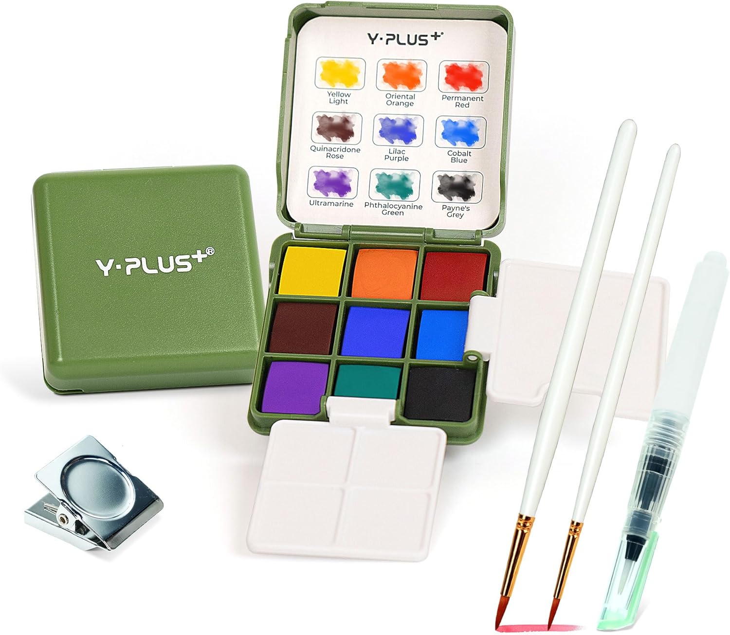 Detalle de YPLUS Kit de peintures aquarelles — boîte compacte de qualité superiore pour débutants et pros