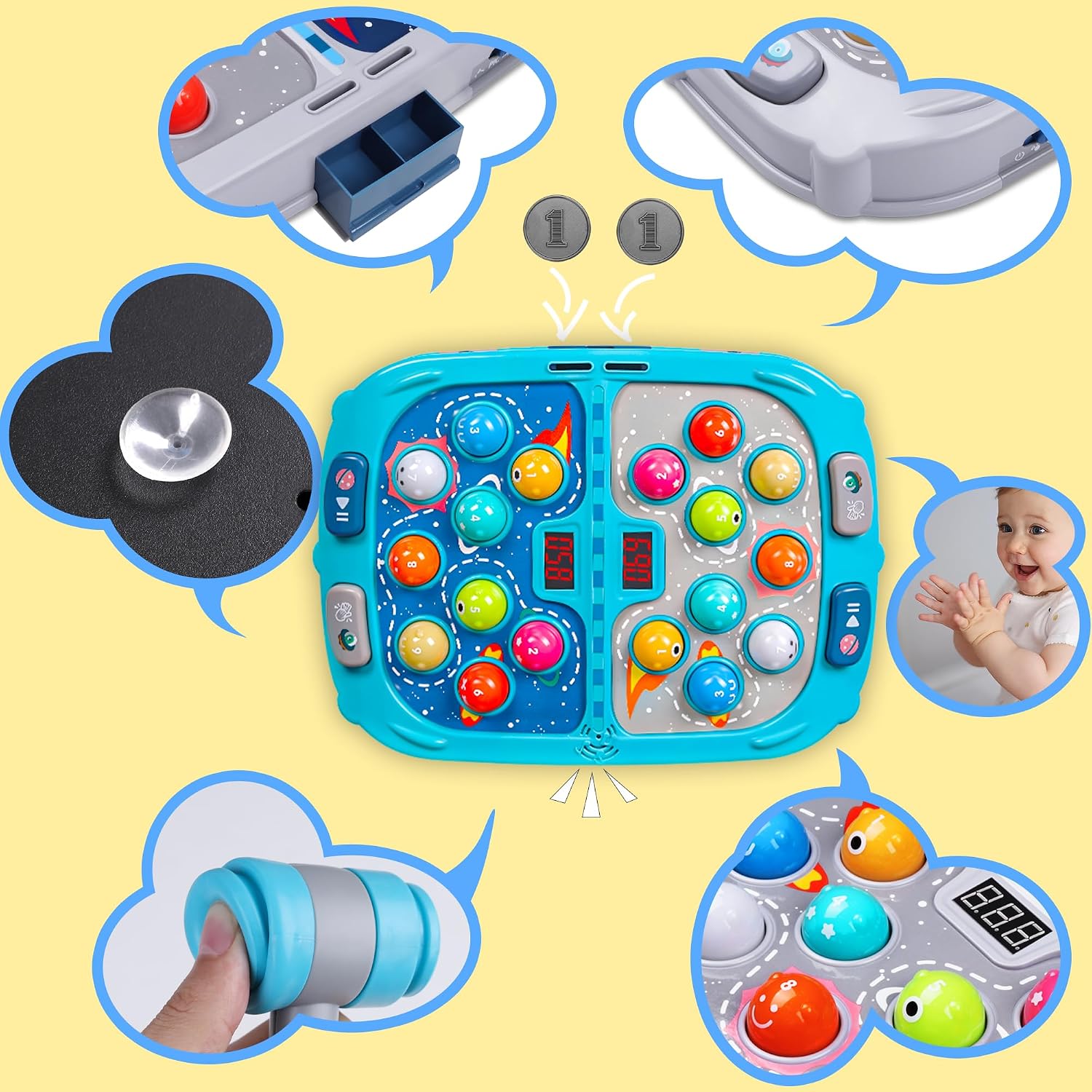 Thumbnail 5 de Whack Game Mole 11x15in 2-Player Toy