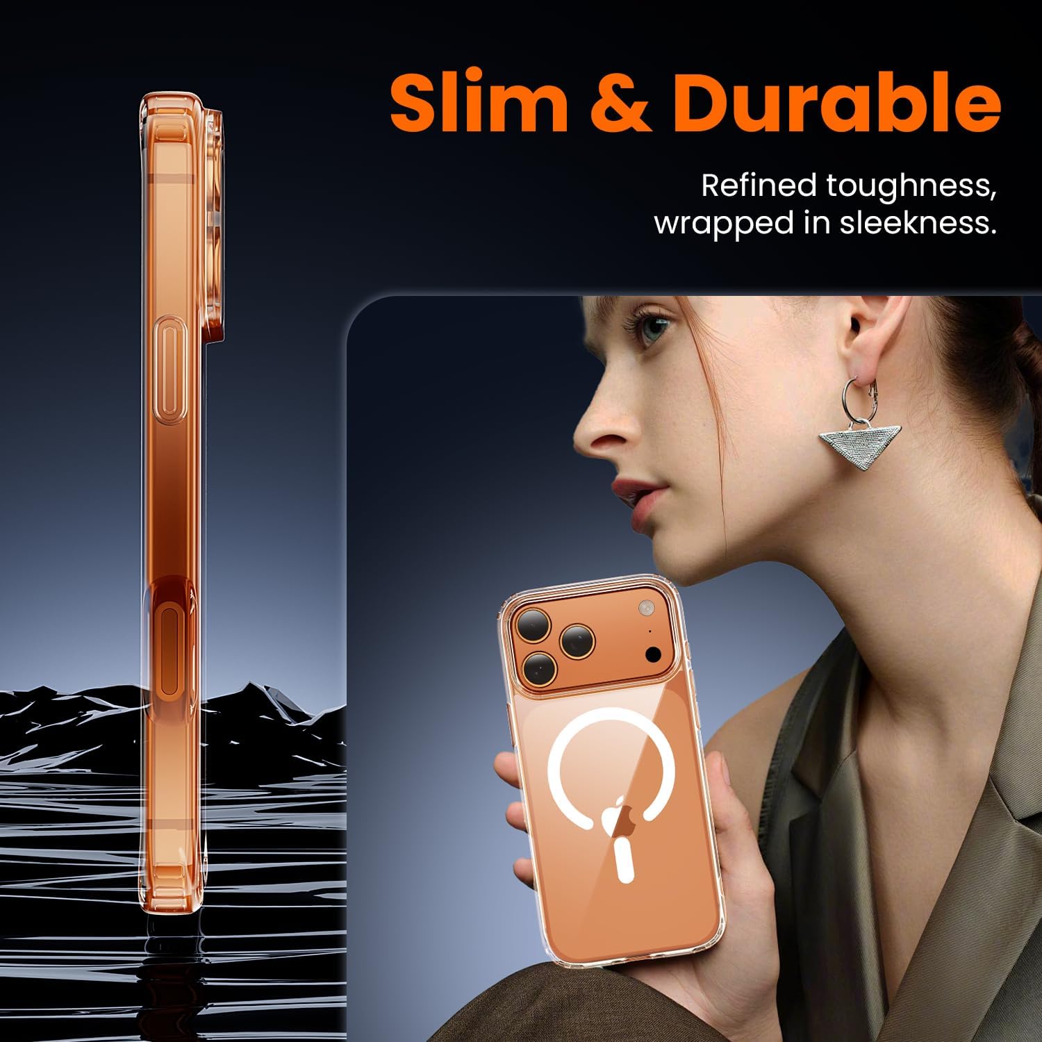 Thumbnail 5 de toushion 3-in-1 Clear iPhone 17 Pro Case (6.3-inch) + Tempered Glass Screen Protector + Camera Lens Protector (MagSafe compatible)