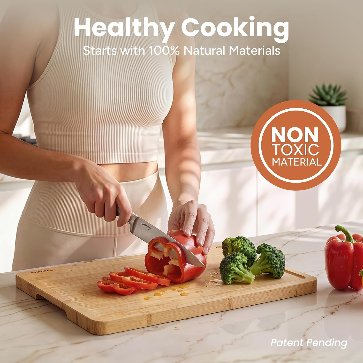Detalle 2 de SMIRLY Bamboo Cutting Board Set with Holder